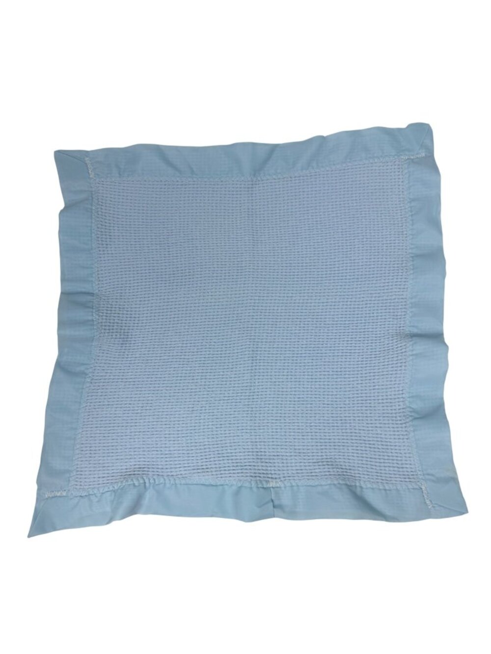 Vintage Baby Morgan Thermal Waffle Weave 20" Blue Lovey Blanket